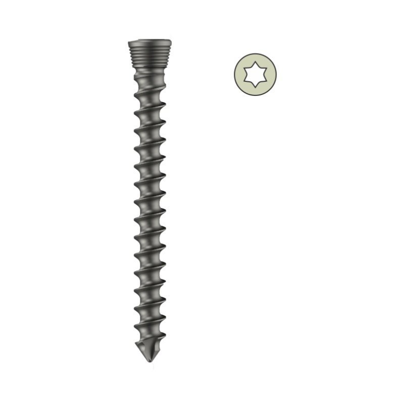 5.0mm Locking Head Cancellous Screw Full Thread - Self Tapping (Star Drive)